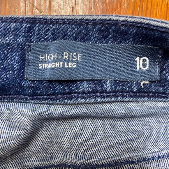 J. Jill Denim Women's Blue Jeans Size 20 High Rise Straight Leg Raw Hem Stretch - Picture 10 of 14